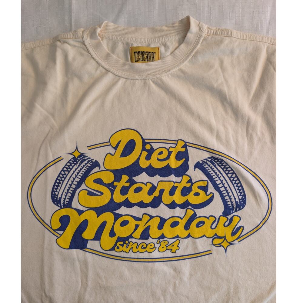 Diet Starts Monday Cream T-Shirt XL - Picture 8 of 15